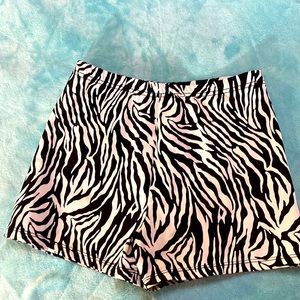 Sweet & Powerful black & white zebra swim shorts